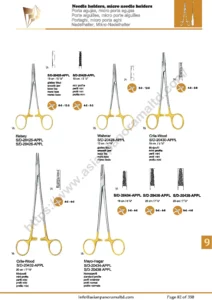 Needle holders, micro needle holders, Halsey, Webster, Crile-Wood, Mayo-Hegar