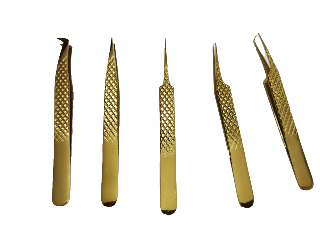 Eyelash Tweezers Gold Asian Panorama