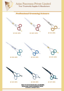 Professional Hair Cutting Scissor with razor edge. Mirror Finish. With Colored Rubber Grip
