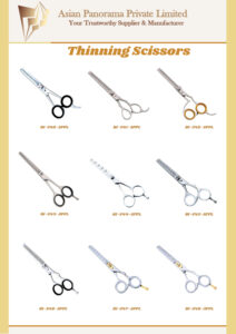 Professional Thinning Scissor. One Blade Teeth and One Blade Razor. Mirror Finish.