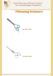 Professional Thinning Scissor. One Blade Teeth and One Blade Razor. Mirror Finish. Multi Colour