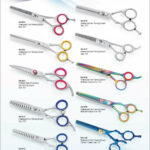 Professional Hair thinning scissors with soft grip Colored or Muti Colour or Titanium Color. Adjustable Screw. Available sizes Sizes 5 inch , Size 5.5 inch, Size 6 inch