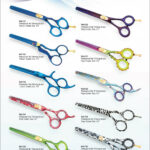 Professional Hair thinning scissors with soft grip Colored or Titanium Color. Adjustable Screw. Available sizes Sizes 5 inch , Size 5.5 inch, Size 6 inch
