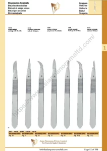 Scalpels, Gum knives, Scalpel Handles, Disposable Scalpels