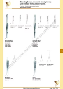 Dissecting forceps, atraumatic dressing forceps