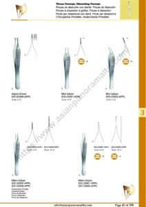 Dissecting forceps, atraumatic dressing forceps, Pinzas, tissue Forceps