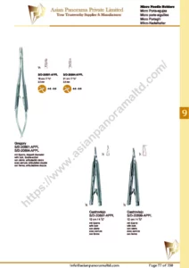 Needle holders, micro needle holders