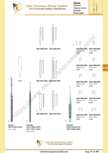 Bone Chisels, periosteal elevators, Iglhaut, Buckley, Partsch