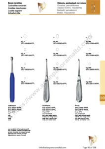 Bone Chisels, periosteal elevators, Volkmann, Brums, Bones curettes