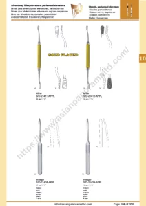 Alveotomy files, elevators, periosteal elevators, Chisels, periosteal elevator, Miller, Williger