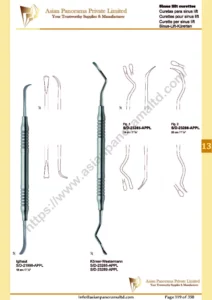 Bone instruments, Sinus lift curettes, Korner-Westermann, Iglhaut