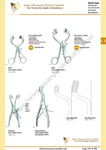 Bone instruments, Month gags, Spare Rubber, Molt, Jaws, Denhart, Roser-Konig
