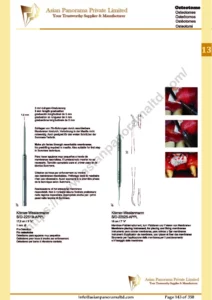 Chisels, Periodontal chisels, Osteotomes, Ramus Osteotomes, Korner-Westermann