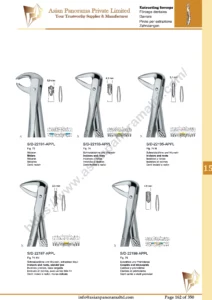 Extracting forceps, English pattern, upper jaw, incisors and bicuspids, incisors and cuspids, Molar, deep-gripping, Roots, very fine, slender jaw
