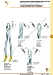 Extracting forceps, English pattern, upper jaw, incisors and bicuspids, incisors and cuspids, Molar,