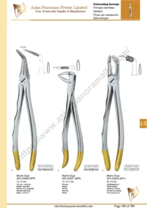Extracting forceps, English pattern, upper jaw, incisors and bicuspids, incisors and cuspids, Molar, Ergo
