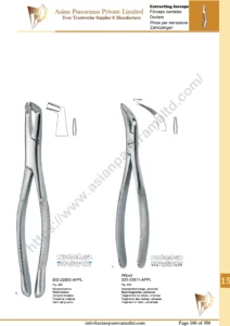 Extracting forceps, English pattern, upper jaw, incisors and bicuspids, incisors and cuspids, Molar, Witzel