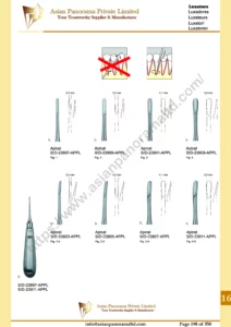 Root elevators, Luxators, Apical