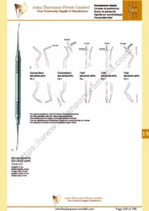 Scalers, periodontology, Periodontal chisels, Ochsenbein , Fedi , hollow handle, 8 mm