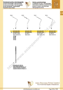 Scalers, periodontology, Periodontal probes, interchangeable, with ball, Probe handles