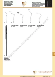 Scalers, periodontology, Explorers interchangeable, Probe handles
