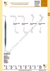 Scalers, periodontology, Explorers interchangeable, Probe handles, Excavators, Double Ended