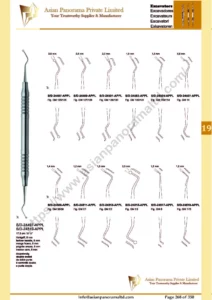 Excavators, hollow handle, 8 mm , double ended, Scalers, periodontology