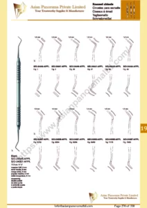 Excavators, hollow handle, 8 mm , double ended, Scalers, periodontology, Enamel chisels, Black