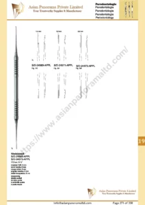 Excavators, hollow handle, 6 mm , double ended, Scalers, periodontology, Enamel chisels, Black