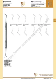 Double function double sided Plane condenser, Ball/spatula combination Sizes and angles