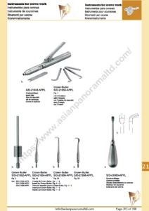 Instruments for crown work
