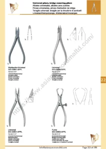 Universal pliers, bridge removing pliers