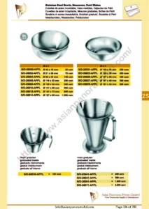 Stainless Steel Bowls, Measurers, Petri Dishes