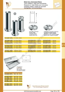 Metal Jars, Instrument Boxes, Surgical