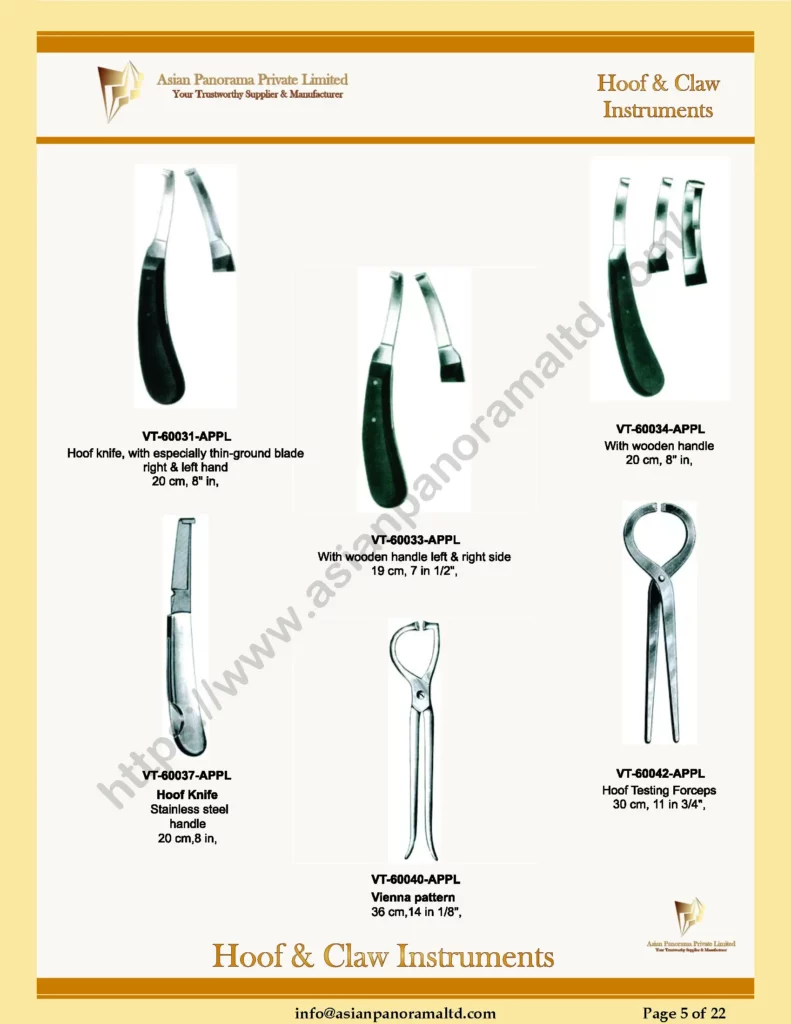 Hoof & Claw Instruments of Asian Panorama Private Limited