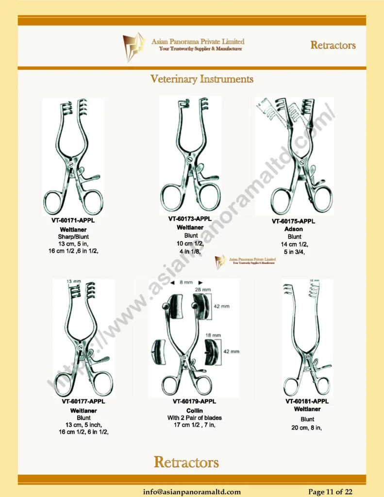 Retractors for Animals by Asian Panorama Private Limited