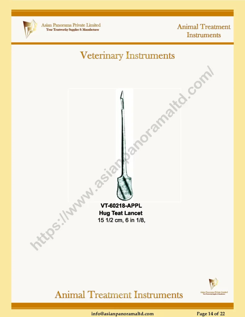 Animal Treatment Instruments by Asian Panorama Private Limited